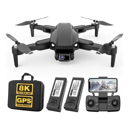 Mini Drone Profissional L900 Pro Câmera C/4k, 2 Bateri,O motor sem escova, controle remoto 2.4ghz transmite imagens em tempo real. Preto, presente requintado