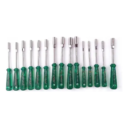 Kit Jogo Lotus Tubo Chave Canhão 15 Peças Cromo Vanádio Verde
