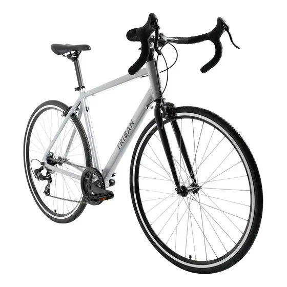 Bicicleta De Estrada Rc100 Triban Cor Prata L