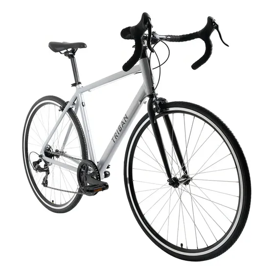 Bicicleta De Estrada Rc100 Triban Cor Prata Xl