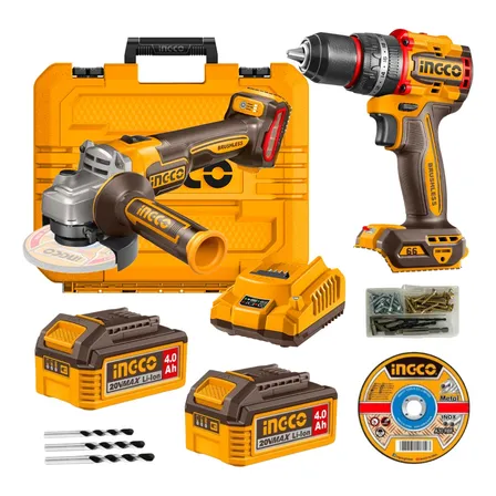 Parafusadeira/furadeira Ingco + Esmeril 20v Ckli20273-9 Laranja 127/220v