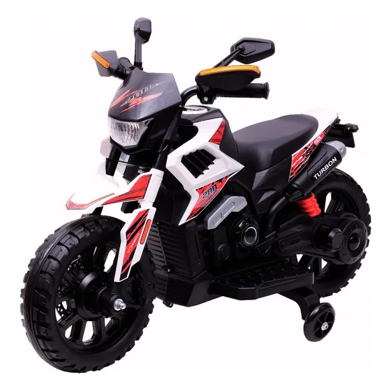 Moto Elétrica Infantil Turbon Com Rodinhas Branco Zippy Toys