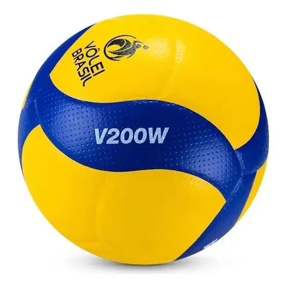 Bola de Vôlei de Quadra V200W Microfibra Amarelo E Azul MIKASA