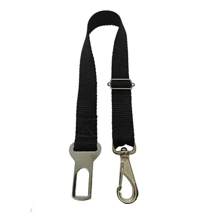Cinto Segurança Pet Viu Pet Nylon Universal Ajustável Preto Cão Gato G