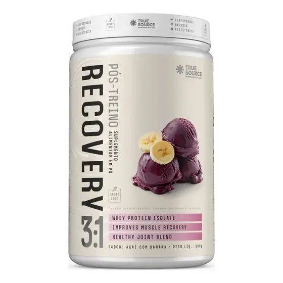 Pós-treino Recovery Açaí Com Banana 900g True Source Sabor Sem Sabor
