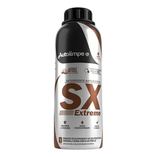 Autolimpe Sx Extreme Detergente Liquido Automotivo Limpeza Detalhada 1L Garrafa