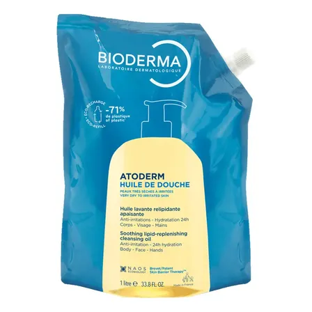 Bioderma Atoderm Óleo De Banho Higiene Hidratante Diária 1l Refil Perfume Ligeiro