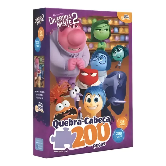 Quebra Cabeça 200 Peças Divertida Mente 2 Toyster 8078