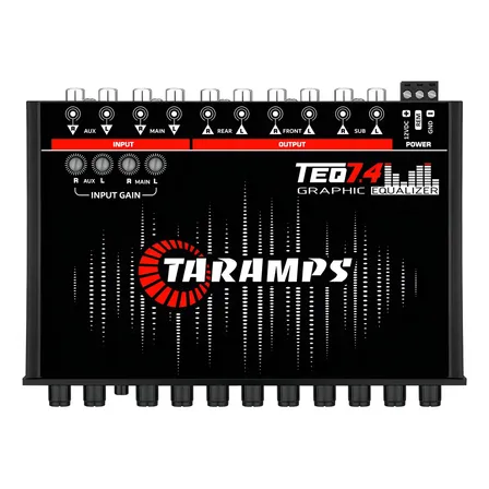 Equalizador Taramps Teq 7.4 De 7 Bandas Para Som Automotivo Com Rca Preto
