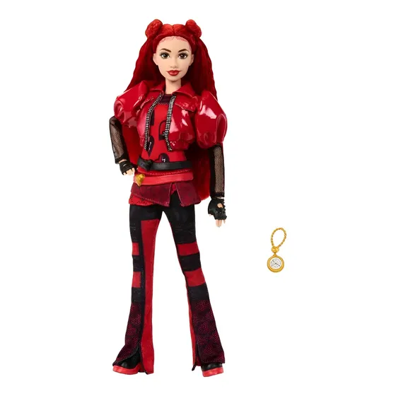 Boneca Articulada Disney Descendants Vermelho 27.94cm Com Relógio De Bolso Mattel