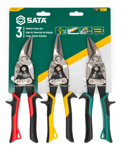Jogo De Tesoura Aviação 10 3 Peças St93105g Sata