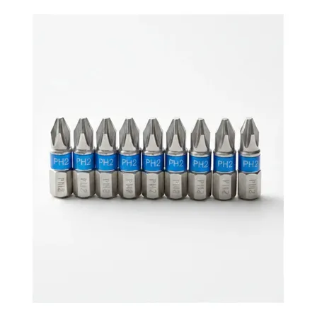 Bits Curto Phillips 1/4 Pol 25 Mm Ph2 Com 10 Peças Gross