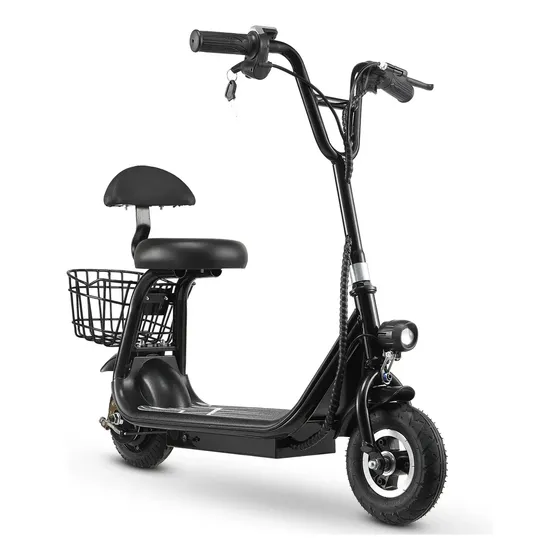 Patinete Elétrico Infantil Honeywhale Jl005, 350w-18km/h-10km-80kg-6 Anos , Velocidade-juvenil-autonomia-de-bluetooth-carge, Scooter Eletrica Com Assento, 8 Inch Pneus Sólidos, Honey Whale Preto