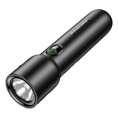 Mini Lanterna Philips Recarregável 260min Portátil Camping Lanterna Preto Luz Branco