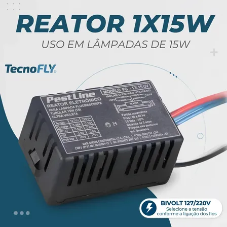 Pestline Reator 1x16/15w Para Lâmpada Fluorescente Tubular Germicida 127/220v