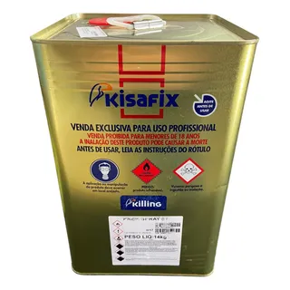 Cola Contato Spray Pistola 14kg Kisafix Tapeçaria Preparada Cor Amarelo