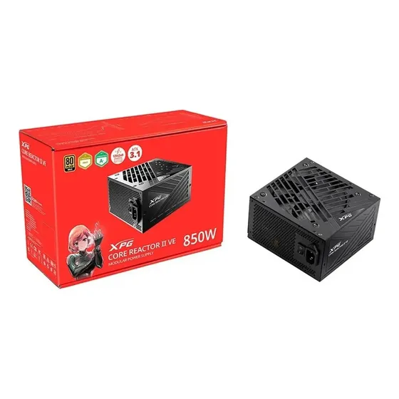 Fonte XPG Core Reactor II VE, 850W, 80 Plus Gold, ATX 3.1 PCIe 5.1, Full Modular, PFC Ativo