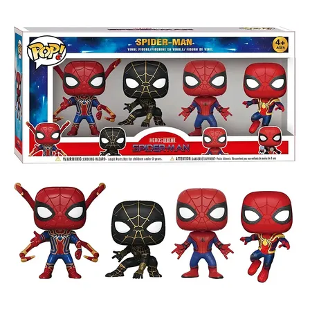 Pop ! Homem Aranha 4 Personagens Spiderman Coleção Action figures