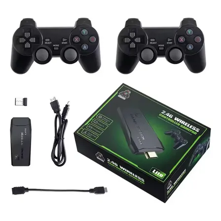Jogo De Vídeo Gamer Stick 4k M8 Para Televisão Com 02 Controladores