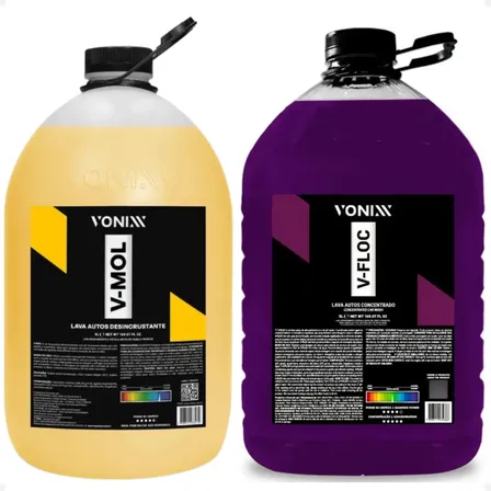 Kit Lavagem E Pré-lavagem Vonixx Com V-floc E V-mol - 5 L