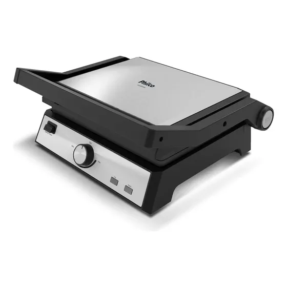 Grill E Sanduicheira 2 Em 1 Chapa Com Abertura 180° Pgr50a Philco Cor Preto