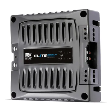 Amplificador Automotivo Banda Elite 2000.4 2000w Rms 4 Canais 2 Ohms Cinza-escuro