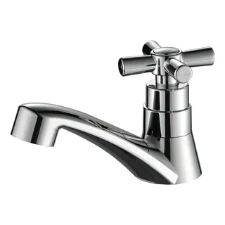 Torneira Lavatório Banheiro Slim Mesa Abs Cromada 1/4 Volta Acabamento Brilhante Cor Prateado