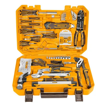 Kit Combinado: Caixa De Ferramentas E Estojo, 168 Unidades Ingco Hkthp21681, Cor Laranja