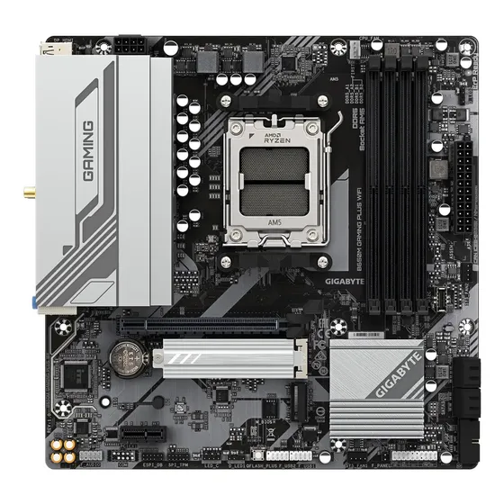 Placa Mãe Gigabyte B650 M Gaming Plus, Wifi, Am5, Ddr5, Matx Preto