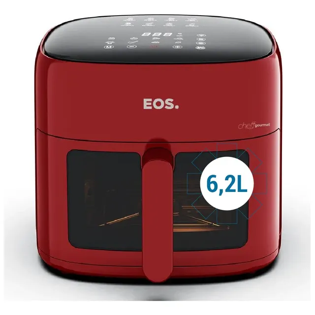 Fritadeira Air Fryer Eos 6.2l Digital Vermelho Eaf60v 220v