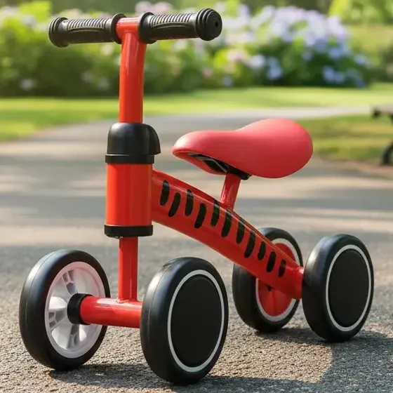 Bicicleta de Equilíbrio Brinq Kids Brinquei Vermelho para Crianças 12m+