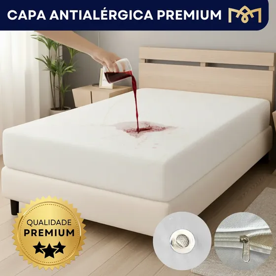 Capa Protetora Colchão Solteiro Ebenezer Impermeável Antialérgica Hospitalar