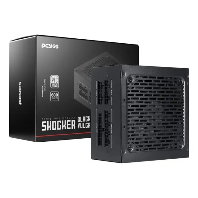 Fonte Gamer Shocker Full Modular 600w 80 Plus Pcyes