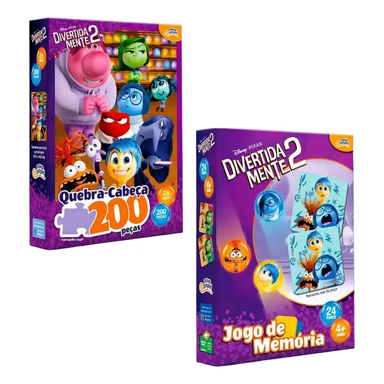 Kit 2 Jogos Quebra Cabeça E Jogo Da Memoria Divertidamente 2
