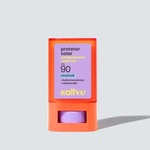 Protetor Solar Antimanchas Com Cor Em Bastão 90fps Sallve