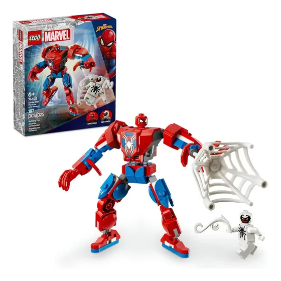LEGO Marvel - Robô do Homem-Aranha vs Anti-Venom - 107 Peças - 76308