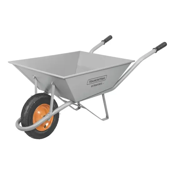 Extra Forte Tramontina Carrinho De Mao 65l Carriola Cinza