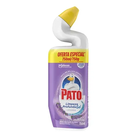 Desodorizador de Vaso Sanitario Pato Limpador Gel Desinfetante Lavanda 750ml