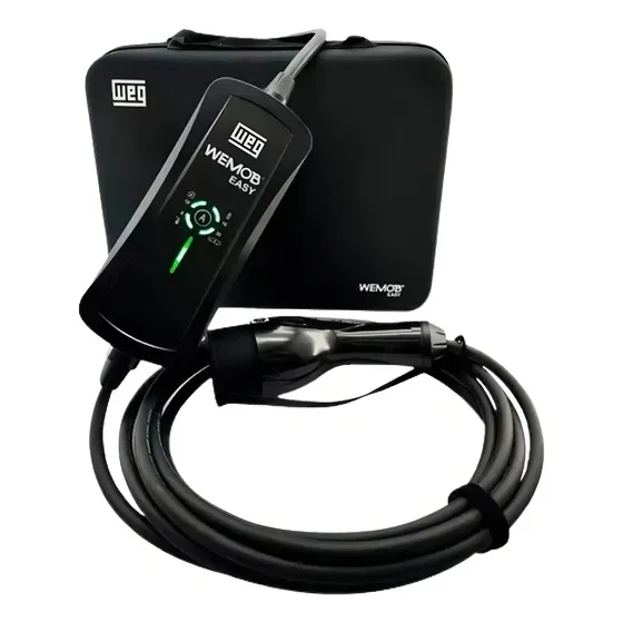 Carregador Carro Elétrico Portátil Weg Wemob Easy Até 4,8kw - Tomada 20a 127/220v