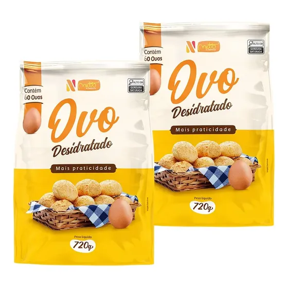 Ovo Em Pó Netto Alimentos 720g Kit Com 2 Unidades Ovo