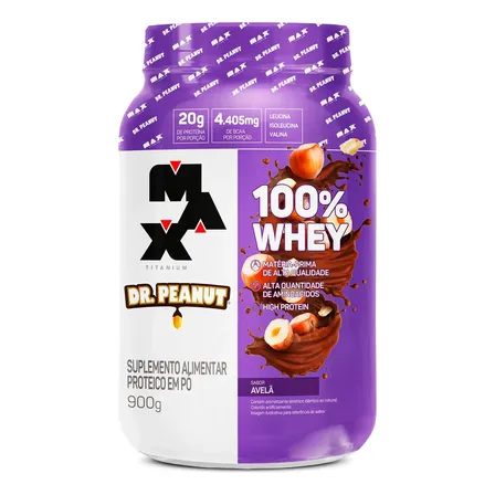 100% Whey Ramon Dino - Dr Peanut - Rafael Brandão Pote 900g Sabor Avelã - Dr Peanut