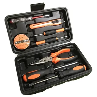 Kit Ferramenta Maleta 8 Peças Multifuncional Básica Cor Preto