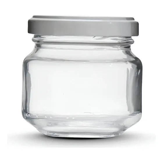 24 Potes Papinha 120ml Com Tampa Metálica Cor Branco