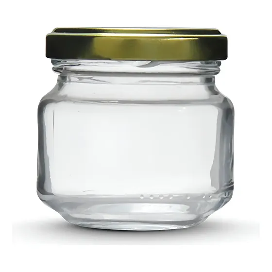 24 Potes Papinha 120ml Com Tampa Metálica Cor Dourado