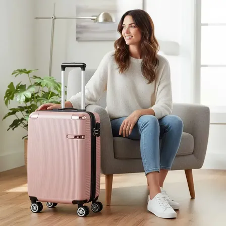 Mala Sweet Studio Para Viagem Bordo Pequena De Mão Com Rodas Removíveis Rosa Mala 2088 Rose