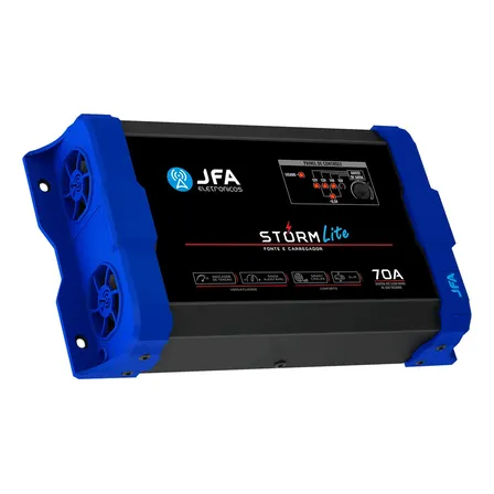 Fonte Automotiva Jfa 70a Storm Lite 3500w Bivolt Sistema Som Carro Preto