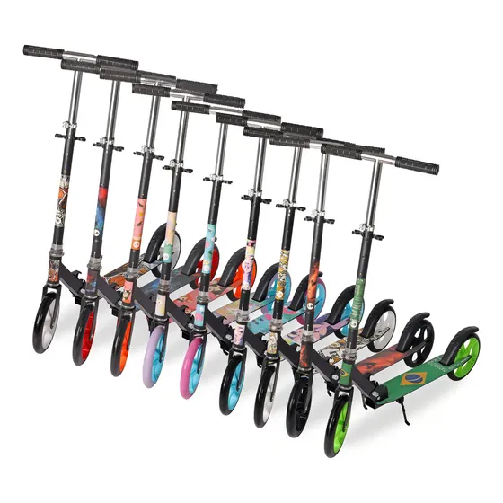 Patinete Infantil Adulto Juvenil 2 Rodas Suporta Até 100kg Dobrável Portátil Lp-70 Galáxia