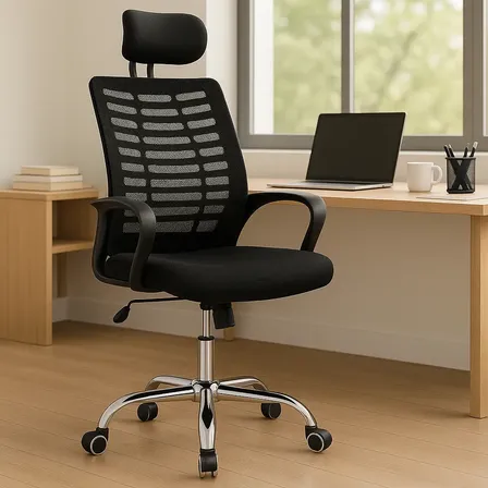 Cadeira Escritório Ergonômica Heads Top Bestchair Cor Preto Material Do Estofamento Tecido