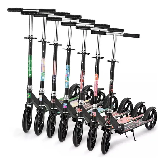 Patinete Infantil Adulto Juvenil 2 Rodas Suporta Até 100 Kg Dobrável Portátil Lp-70 Cisney