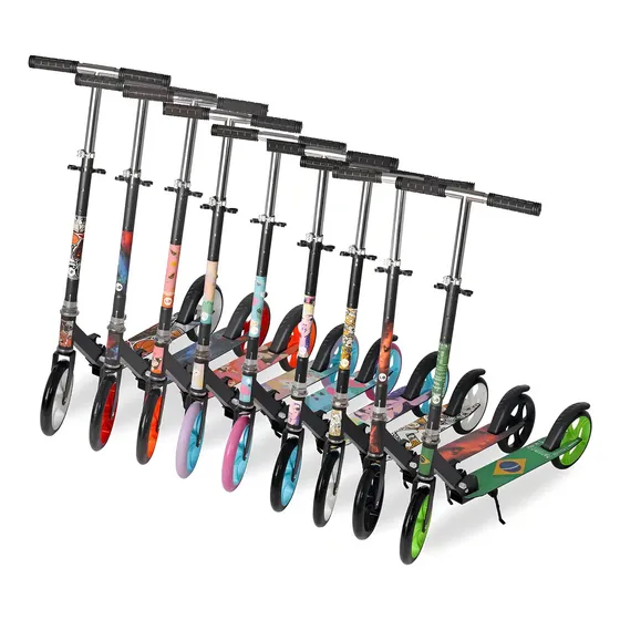 Patinete Infantil Adulto Juvenil Lets Play 2 Rodas Suporta Até 100 Kg Dobrável Portátil Lp-70 Brasil